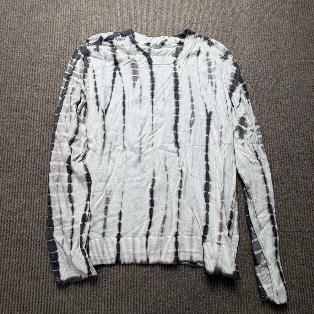 Lululemon Linear Tie Dye Crewneck Cashmere Cotton Sweater SZ 8